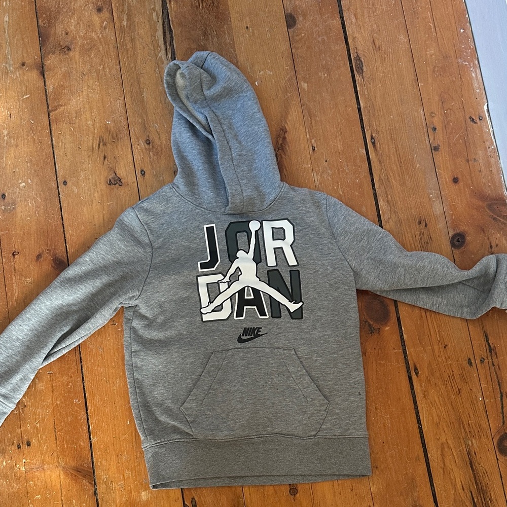 Jordan Gray Hoodie with Logo
